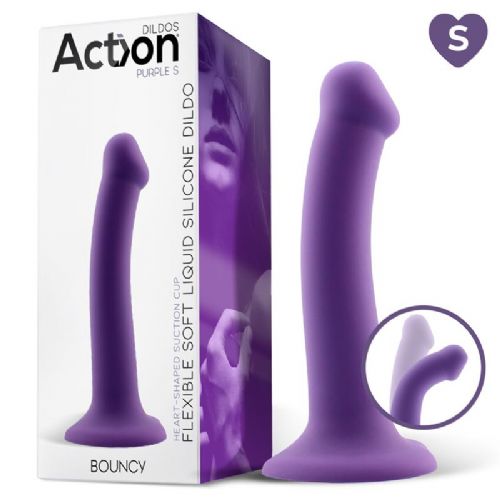 Dildo Action Bouncy Hiper Flexible Purple Enaa