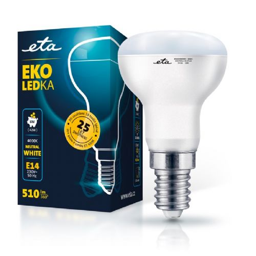 LED žarnica ETA 6W E14 [nevtralno bela, 4000K, 510lm]