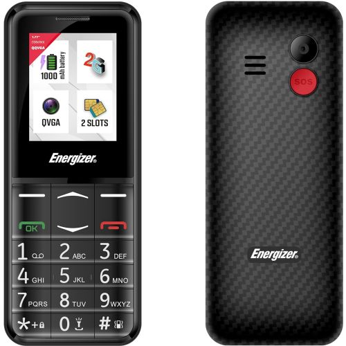 Telefon za starejše Energizer E4, črn