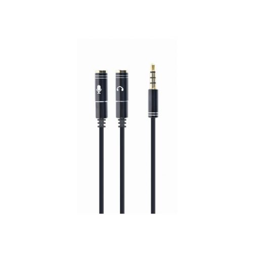 3,5 mm adapter za slušalke + mikrofon s kovinskimi priključki