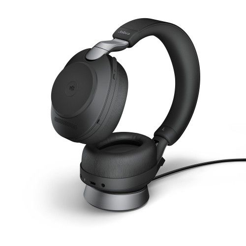 Slušalke Jabra Evolve2 85 Stereo MS + polnilna postaja + Link 380 USB-C, črne