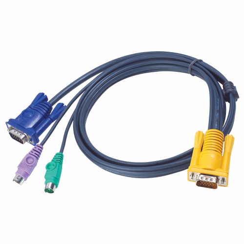 ATEN 2L-5202P KVM-kabel VGA PS/2 črna 1,8 m