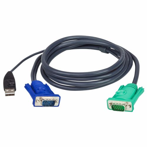 ATEN 2L-5205U KVM kabel VGA USB črn 5m