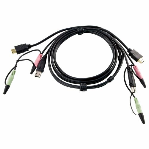 ATEN 2L-7D02UH HDMI KVM priključni kabel črne barve 1,8 m USB 2.0