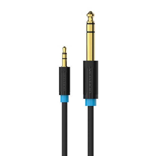 Avdio kabel TRS 3,5 mm do 6,35 mm Vention BABBG 1,5 m, črn