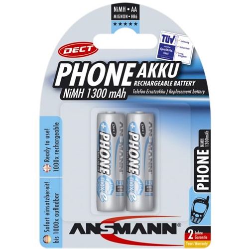 Baterija Ansmann 800mAh DECT, 2x AA, srebrna