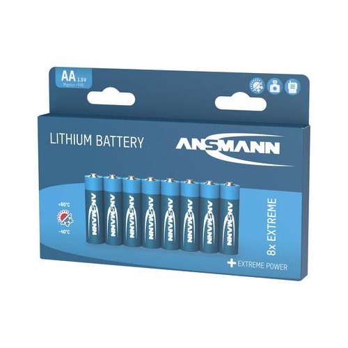 Baterija Ansmann Extreme FR6 litijeva AA 1,5V srebrna 8 kosov