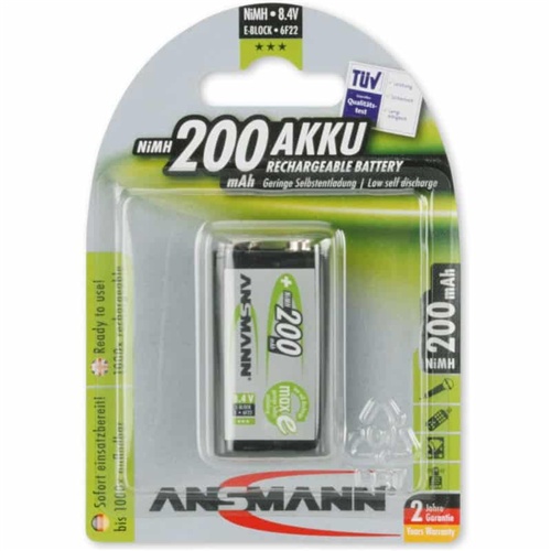 Baterija Ansmann maxE 200mAh NiMH, E-blok, 8,4V