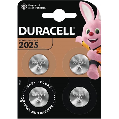 Baterija Duracell CR2025 Lithium 3V, 4 kosi