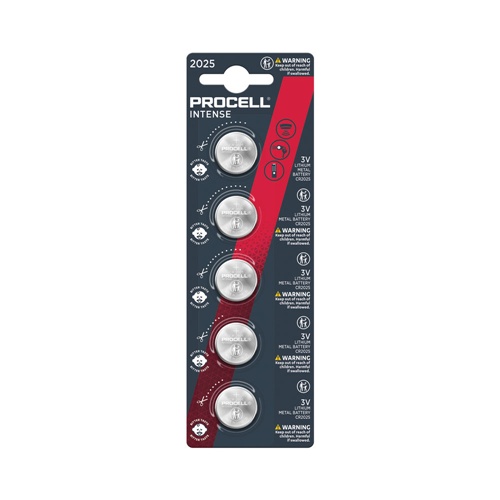 Baterija Duracell CR2025 litij-mangan, 3V, 150 mAh, 5 kosov, premer 20 mm