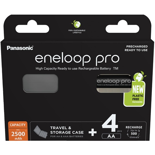 Baterija Panasonic Eneloop Pro HR6 AA 1,2V 2500mAh NiMH 4 kosi z etuijem