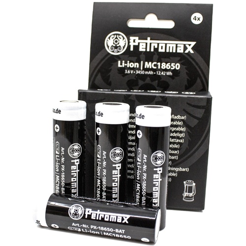 Baterija Petromax MC18650 litij-ionska, 18650, 3450 mAh, 3,6 V, komplet 4 kosov