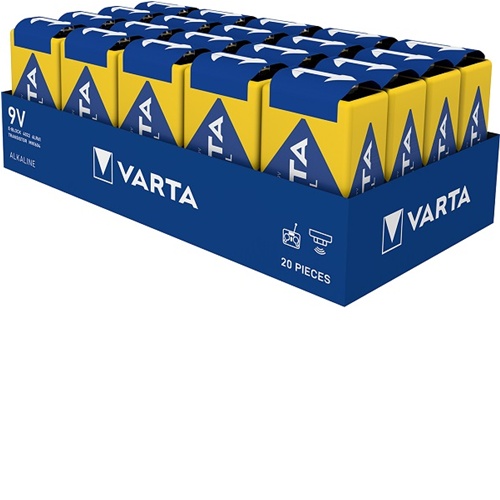 Baterija Varta 6LR61 E-Block, alkalna, 9V, 640mAh, 1 kos
