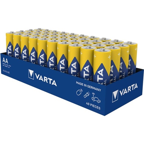 Baterija Varta Industrijska AA Alkalna 40 kosov črne