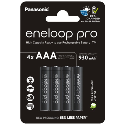 Baterije Panasonic eneloop pro AAA 1,2V 930mAh NiMH (4 kosi)