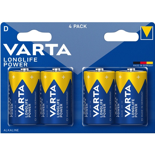 Baterije Varta Longlife Power D (4 kosi, D)