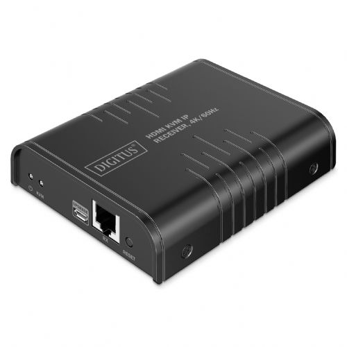 DIGITUS HDMI KVM IP sprejemnik 4K/60Hz črne barve