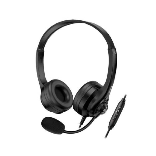 Slušalke Genius HS-235U AI USB, Copilot AI tipka, 270° mikrofon, kontrola glasnosti, mehke blazinice