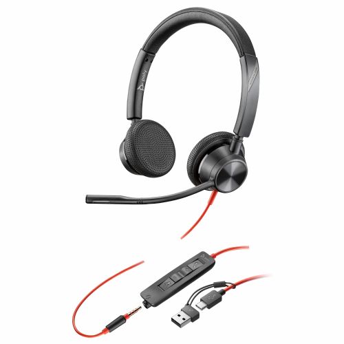 Slušalke HP Poly Headset Blackwire C3325 Stereo USB-C/A &; 3,5 mm