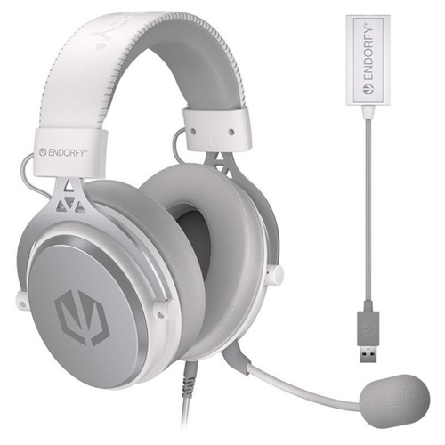 Igralne slušalke Endorfy Viro Plus, USB-A, bela (EY1A005)