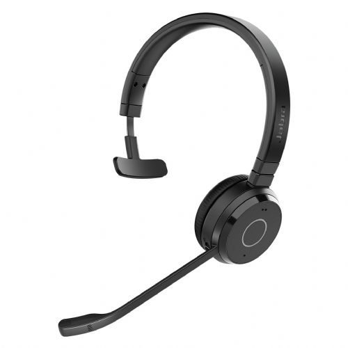 Slušalke Jabra Evolve 65 TE Link390a MS Mono, brezžične, Bluetooth 5.2, monofonične, pasivno odpravljanje šuma, do 16 h pogovorov