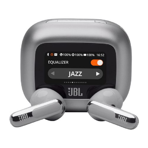 Slušalke JBL LIVE FLEX3 brezžične, odpravljanje šumov, IP55, 48 ur delovanja, srebrne