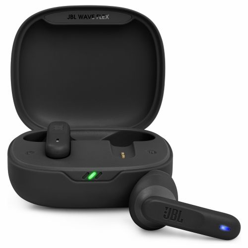 JBL Wave Flex 2, brezžične Bluetooth slušalke v ušesu, črne