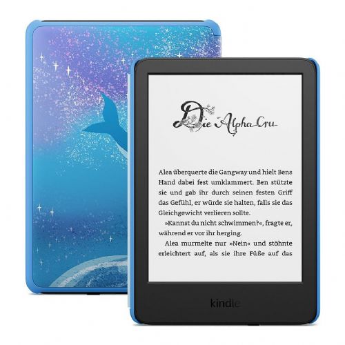 E-bralnik Amazon Kindle Kids Edition 16 GB, 6" E-ink zaslon, Wi-Fi, otroški ovitek, Weltraumwal Design