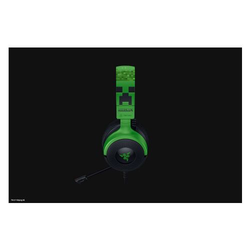 Slušalke Razer Kraken V4 X Minecraft izdaja, binauralne, naglavni trak, osvetlitev ozadja, USB-C/A, zložljiv mikrofon
