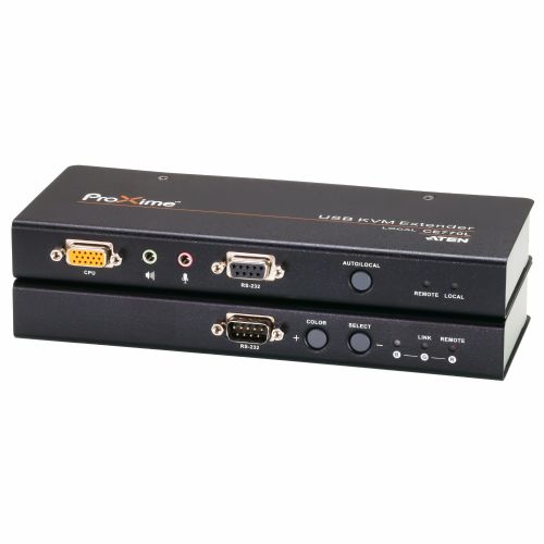 KVM podaljšek USB VGA KVM podaljšek z zvokom, RS-232 in poševno nastavitvijo (300 m) ATEN