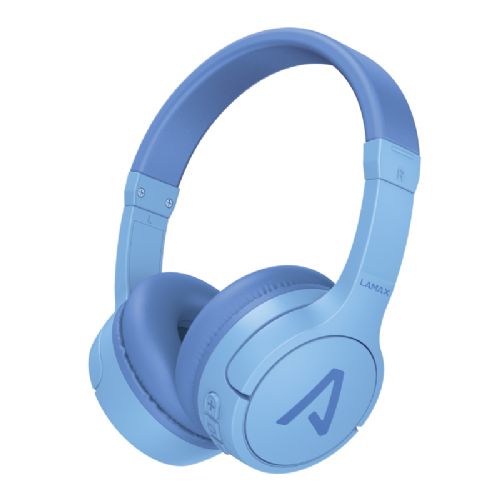 Slušalke LAMAX BaseKid1, Bluetooth 5.3, 35 h baterija, omejitev glasnosti 85/94 dB, modre