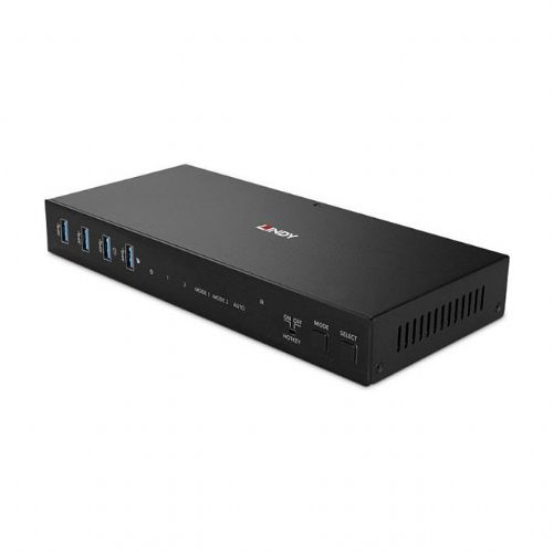 LINDY 2-portno dvojno HDMI stikalo 4K60, USB 3.0 KVM