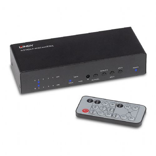 LINDY 4x2 HDMI 2.0 18G matrično stikalo