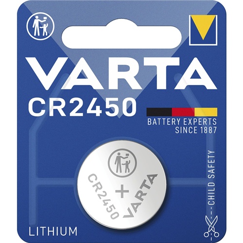 Litijeva gumbasta baterija Varta CR2450 (1 kos)