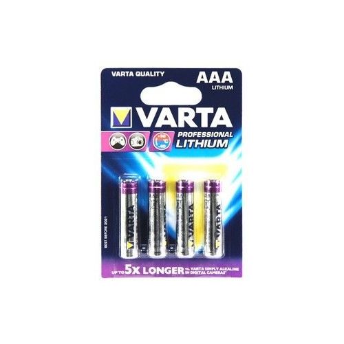 Litijeve baterije Varta (4 kosi, AAA)