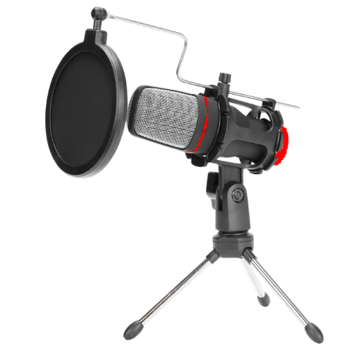Marvo MIC-02 streaming črn, mikrofon s stojalom