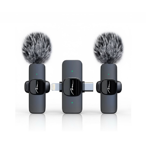 Set brezžičnih mikrofonov Media-Tech MT416, AI odpravljanje šuma, 2,4 GHz, USB-C & Lightning, 35 m doseg
