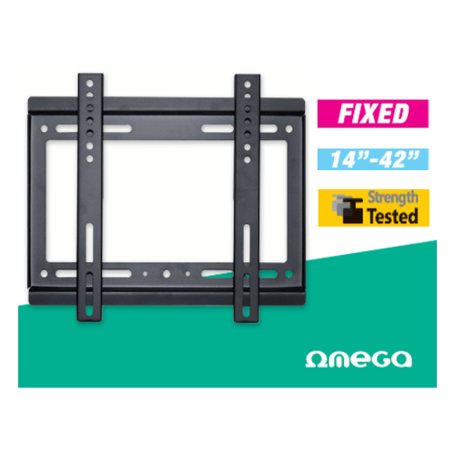 PLATINET OMEGA OUTV200B27 nosilec za TV sprejemnik, 14"-42", fiksni, do 25kg, VESA standard do 200x200, jeklo, črn