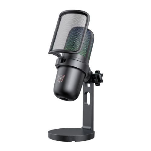 Mikrofon Onikuma M-730 RGB, črn, USB povezava, barvna osvetlitev, 12 mesecev garancije