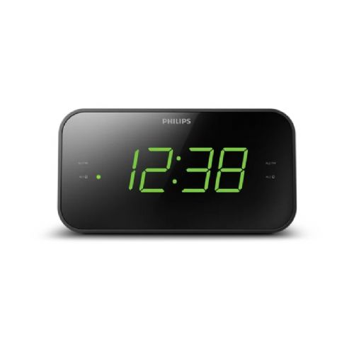 Radioura Philips TAR3306/12, FM radio, dvojni alarm, časovnik za spanje, velik zaslon, črne barve