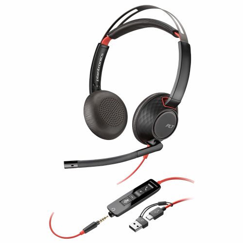 Slušalke POLY BLACKWIRE 5220 STEREO