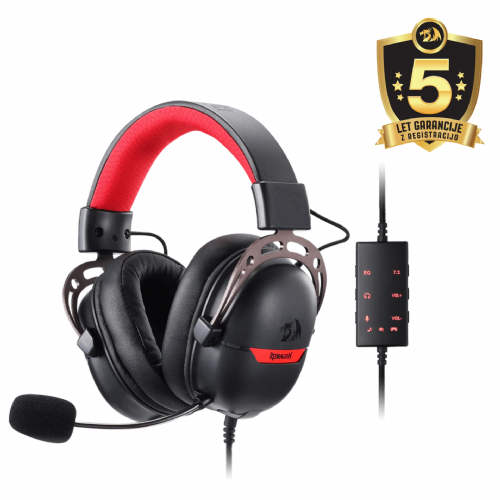Gaming slušalke Redragon Aurora H376PP, 7.1 prostorski zvok, USB, RGB, črne barve