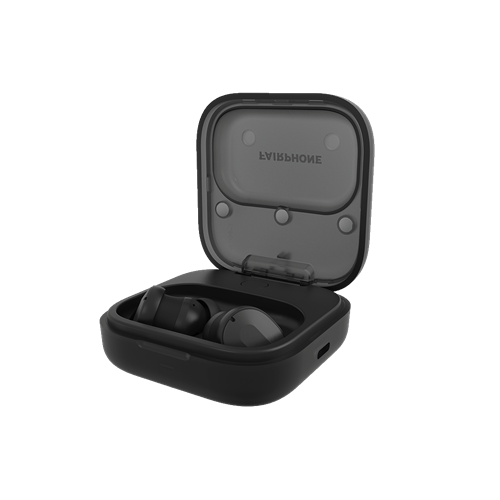 Slušalke Fairphone Fairbuds črne, Bluetooth, ANC, USB-C, zamenljive baterije