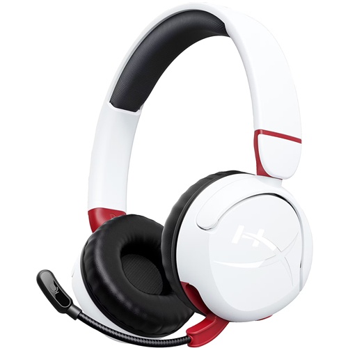 Slušalke HyperX Cloud Mini Wireless S bela, Bluetooth 5.3, brezžične, naglavni trak, mikrofon