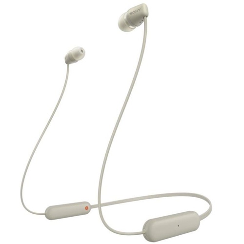 Slušalke Sony WI-C100C, Bluetooth, USB-C, bež