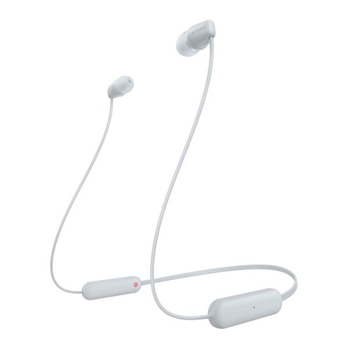 Slušalke Sony WIC100W, Bluetooth, USB-C, bela