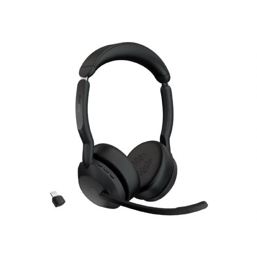 Slušalke Jabra Evolve2 55 brezžične Bluetooth, stereo, USB-C, vgrajen mikrofon, črne