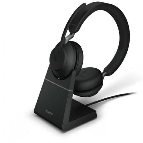 Slušalke Jabra Evolve2 65 Bluetooth MS Teams USB-A črna polnilna postaja