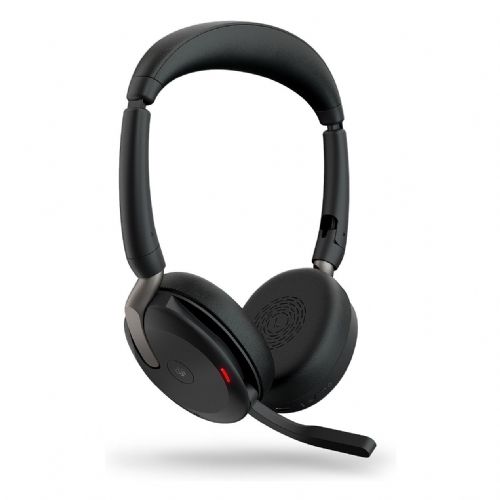 Slušalke Jabra Evolve2 65 Flex Duo brezžične, Bluetooth, on-ear, mikrofon z zmanjševanjem hrupa, 20 h baterije, črne