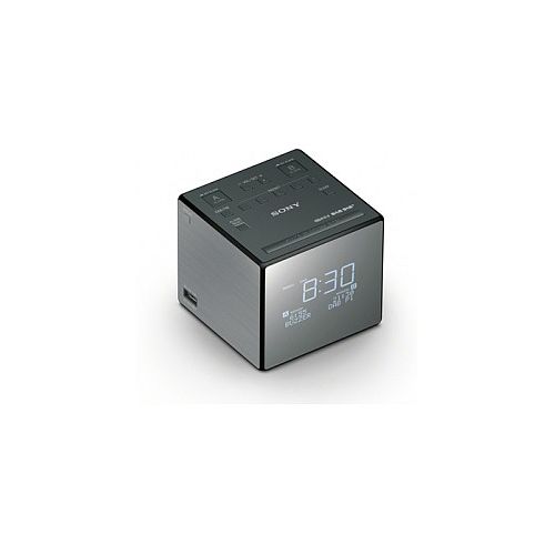 Radio ura Sony XDR-C1DBP DAB/DAB+/FM, LCD zaslon, budilka, rezervna baterija, titanovo črna